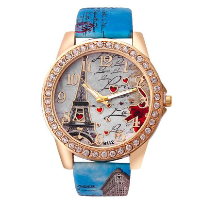 New Vintage Paris Eiffel Tower Women's Quartz Watch Women Girls Ladies Students Casual Wristwatch Relojes