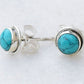 Retro Turquoise Stud Earrings Women Fashionable Luxurious Earrings Jewelry