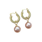 Champagne Faux Pearl Drop Earring Women Jewelry Mom Gift Everyday Wear Earrings