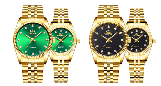 Golden couple watch men