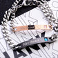 His Queen Her King Black Rose Gold Color Women's Male Chain Crystal Couple Bracelet