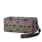 Discolored irregular semicircular cosmetic bag