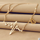 Necklace Love Shaped Titanium Steel Heartbeat Lockbone Chain Heart Pendant Necklace Necklace Women Gold Chain Choker