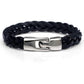 Leather alloy vintage hand-woven bracelet