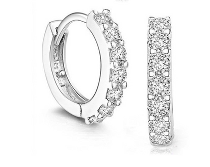 Gemstone Hoop Earrings Dangle Women Fashion Jewelry Gift for Her