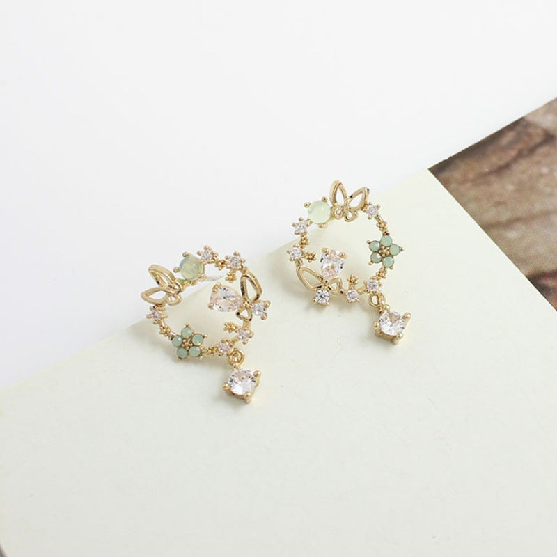 Spring Flowers Jewelry Stud Earring Modern Fashion Women Earrings Piercing Studs