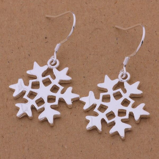 Korean Style Simple Snowflake Earrings