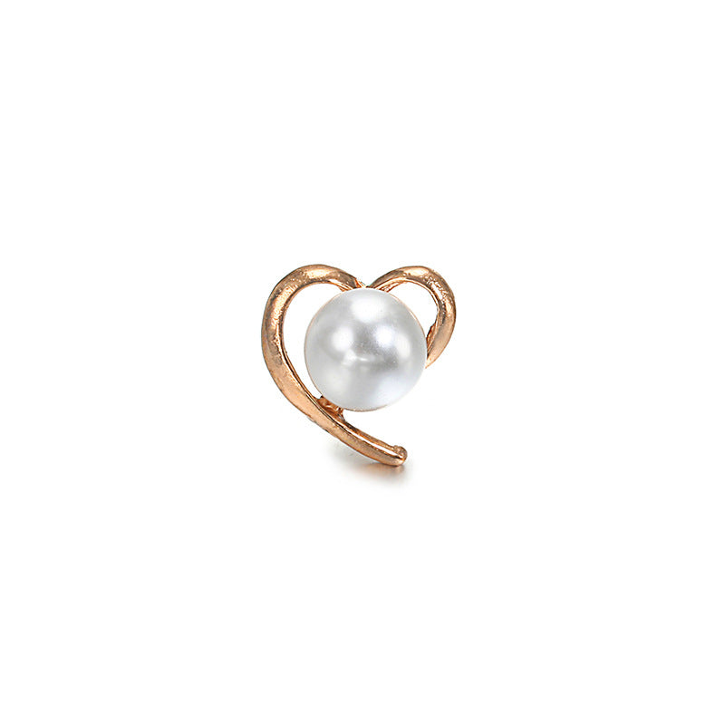 Classic fashion heart-shaped pearl earrings