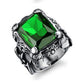 Titanium steel men's zircon ring