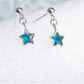 Five-star crystal ear studs