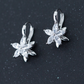 Diamond flower earrings
