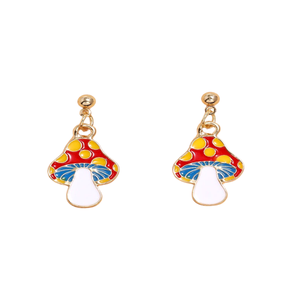 Cartoon Mushroom Dangle Earring Exquisite Fashion Drop Earrings For Women