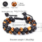 Tiger eye couple bracelets matte black agate beads bracelet