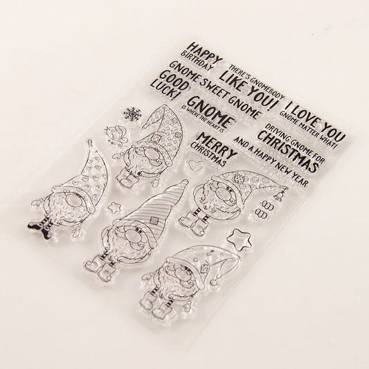 Christmas Santa Stamp and Dies Word Clear Stamps Metal Cutting Dies for DIY Scrapbooking