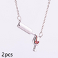 Wine Bottle Cup Pendant Necklace For Women Girls Wine Glass Necklace Love Cheers Chain Necklace Red Enamel Heart Necklace Christmas Birthday Jewelry Gifts For Wine Lovers