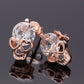 Rhinestone Skull Stud Earrings for Women Girls Fashion Earrings Piercing Jewelry