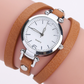 Women's Circle Bracelet Watch PU Strap Simple Alloy Small Dial Women's WatchM