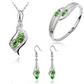 New Angel Elf Earrings Necklace Bracelet Three-piece Austria Crystal Alloy Jewelry Set Wholesale