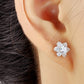 Full diamond snowflake stud earrings