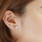 Korean Shell Earrings Classic Sterling Silver Needle Earrings Leaf White Flower Water Drop Temperament Earrings