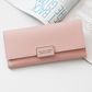 Women's wallet Korean version of the three fold long buckle clasp bag multi-card position pu leather wallet factory direct one generation