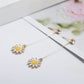 Simple Elegant Flower Ear Line Long Earrings For Women Fashion Jewelry Sweet Drop Pendientes Mujer Moda