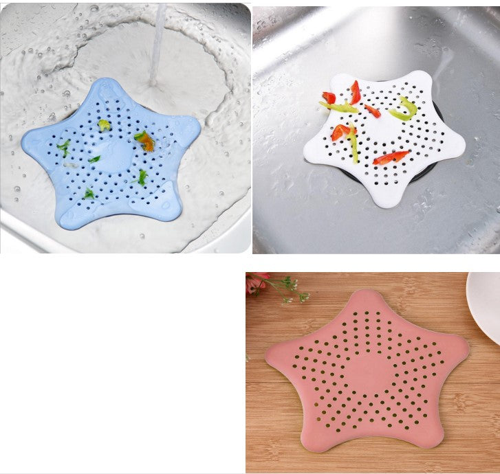 Five-pointed Star Kitchen Sink Anti-clogging Silicone Floor Drain