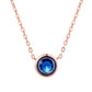 Necklace for Women Simple Style Cubic Zirconia Pendant Necklace Rose Gold Color Fashion Jewelry Birthday Gift