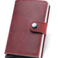 RFID Anti-theft Aluminum Alloy Card Box Retro Style Horse Leather Wallet Card Holder