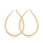 Golden Drop-Shaped Textured Frosted Earrings