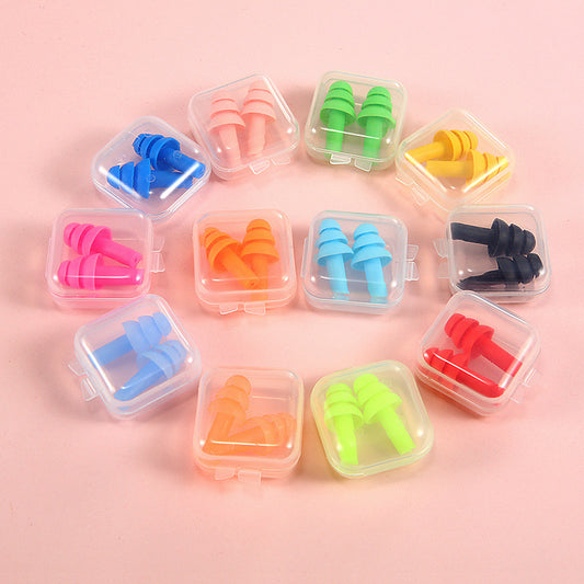 Silicone noise reduction waterproof earplugs