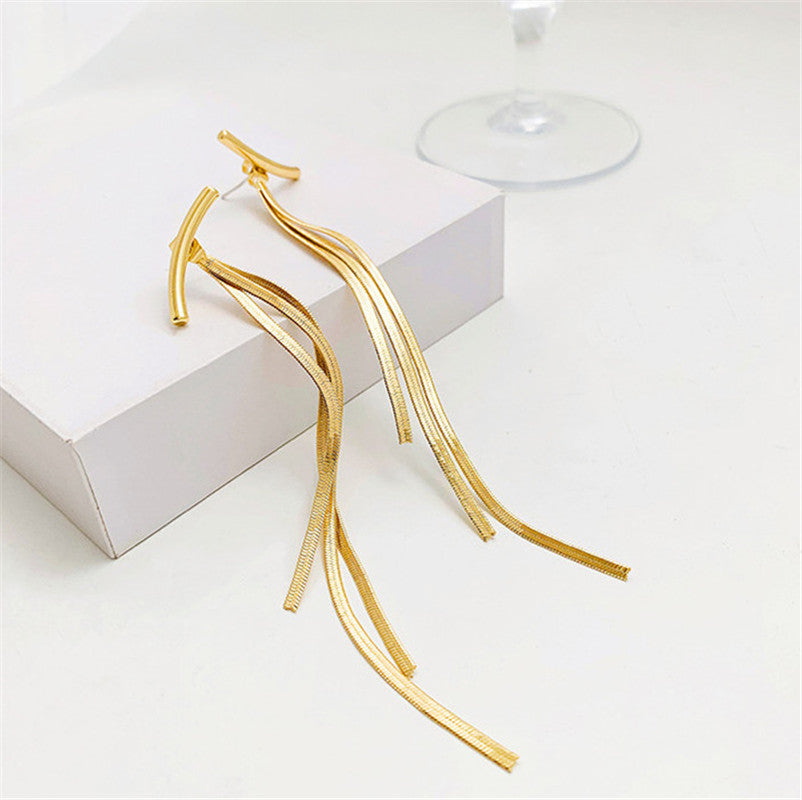 Metal Strings Dangle Earrings Cute Summer Earring Jewelry Gift for Her