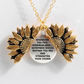 Sunflower Double-layer Lettering Necklace
