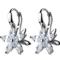 Diamond flower earrings