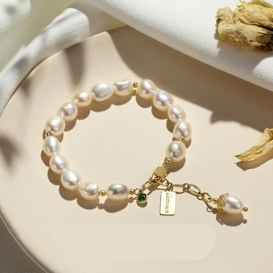 Natural pearl bracelet