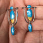 Irregular Retro Blue Dangle Earrings Cute Summer Earring Jewelry Gift for Her