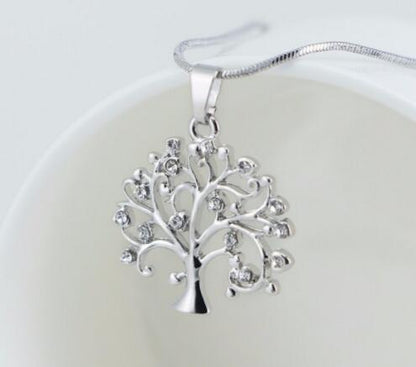 54MM Big Tree Of Life Pendant Necklaces Drilling CZ Zircon Multi Layers Chains Long Necklace Jewelry Gifts For Her