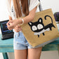 Cat Canvas Shoulder Bag