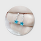 Five-star crystal ear studs