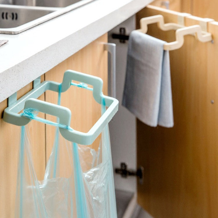 Eco-Friendly Kitchen Door Back Hanging Style Cabinet Stand Trash Garbage Bags Support Holder