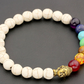 Jewelry Accessories 8mm Seven Chakra Yoga Volcanic Rock Buddha Head Bracelet