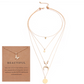 Multi-layer Moon Pendant Necklaces for Women Bohemian Wafer Elegant Necklace