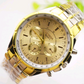 Three-eye six-needle fashion steel belt watch men's steel belt watch