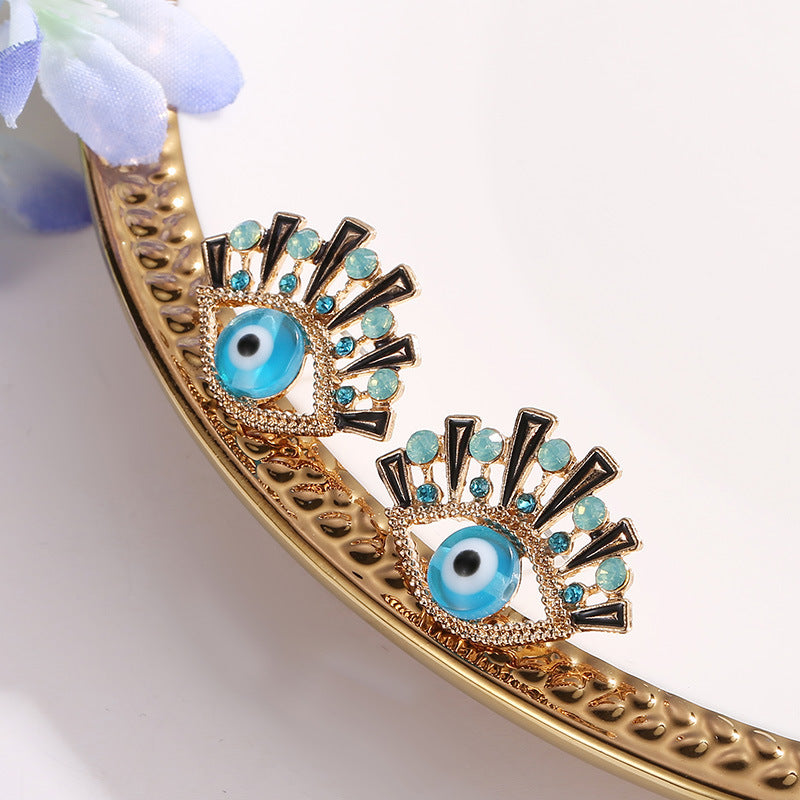 Blue Eyes Stud Earrings Women Charm Stud Jewelry Birthday Holiday Gifts