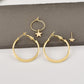 4pcs Star Stud and Hoop Earrings Women Jewelry Gift for Her Accessories