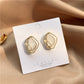 Marbled Stone Design Stud Earrings Dangle Women Fashion Jewelry Jewellery