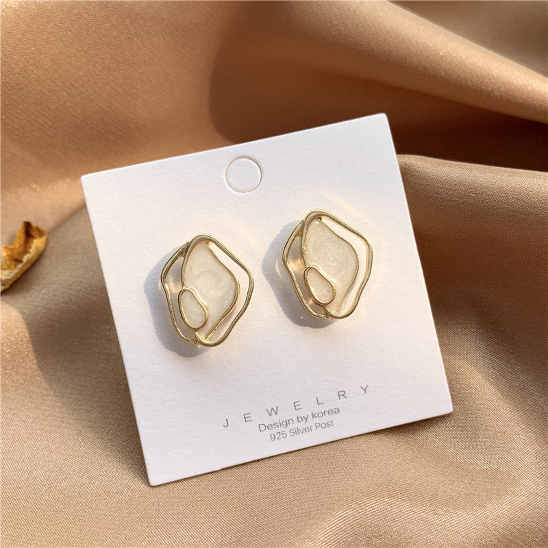 Marbled Stone Design Stud Earrings Dangle Women Fashion Jewelry Jewellery
