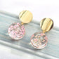 Flower Resin Ear Studs Dangle Fashion Earrings for Women Stylish Party Jewelry Gift