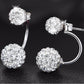 Crystal Ball Stud Earrings Fashion Women Female Earrings Piercing Jewelry