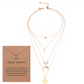 Multi-layer Moon Pendant Necklaces for Women Bohemian Wafer Elegant Necklace
